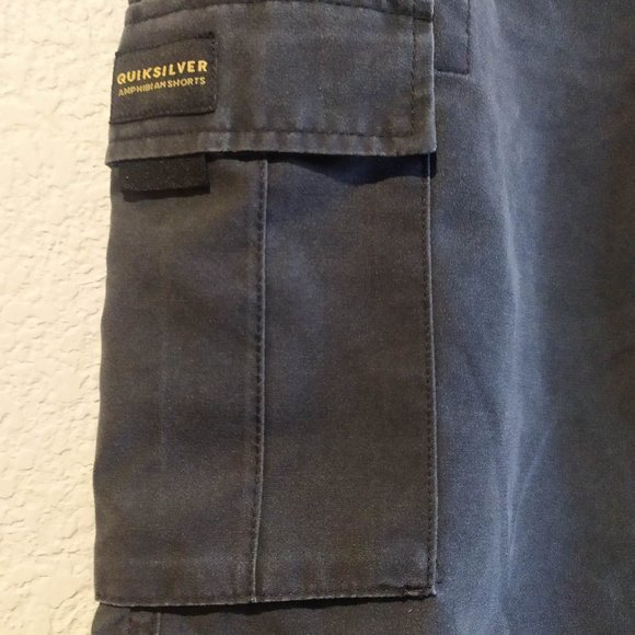 Quiksilver Amphibian Shorts 33 black cargo water dry fast summer board - Picture 7 of 12